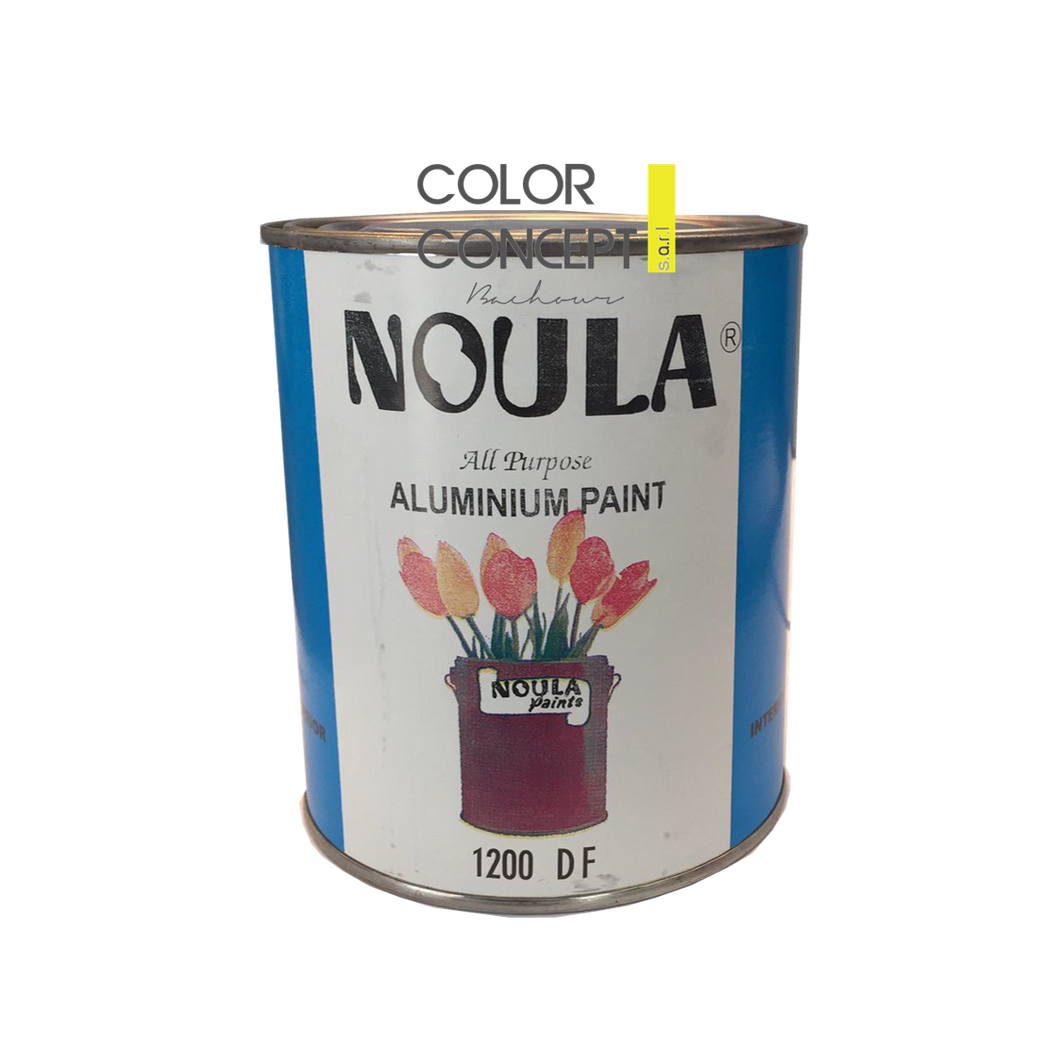 Noula Silver (Aluminum Color) Enamel Paint - بويا نولا فضي ألومنيوم للخشب والحديد